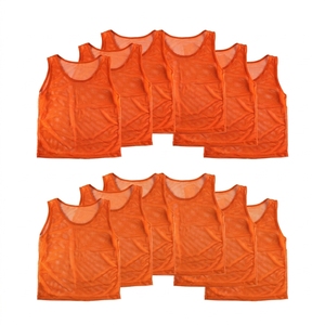 Venta Directa de Fábrica, Chaleco de Entrenamiento de Fútbol para Niños, Nombres de Equipo Personalizados, Transpirable, 100% Poliéster - Product Image 6