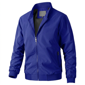 Custom Men's Bomber Jacket Lightweight Polyester Windbreaker Full Zip Casual Spring Autumn Streetwear Jacket for Men Wholesale - Product Image 1