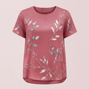 Camiseta de Verano para Mujer, Informal, de Color Sólido, Cuello Redondo, Corte Regular, Transpirable, con Estampado de Logotipo, Estilo Hip Hop, Servicio OEM - Product Image 2