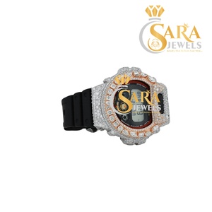 Reloj de pulsera de acero inoxidable plateado elegante de excelente calidad con correa de caucho y reloj de cuarzo de lujo a la moda. - Product Image 3