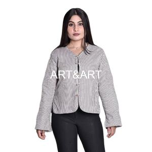 Chaqueta Bomber Acolchada Unisex de Algodón 100% con Bordado Suzani Vintage, Informal, Corta, de Invierno, para Mujer - Product Image 3