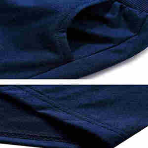 Breathable Summer Casual Sportswear Solid Short T-Shirt Set Customized Color <b>String</b> Long Sleeves Men 100% Cotton - Product Image 4