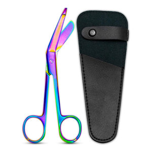 Tijeras para Vendajes Lister, Plateadas, Manuales, con Acabado de Titanio, Tijeras para Trauma EMT de 3.5 Pulgadas, Acero Inoxidable de Grado Médico, Certificación CE - Product Image 1
