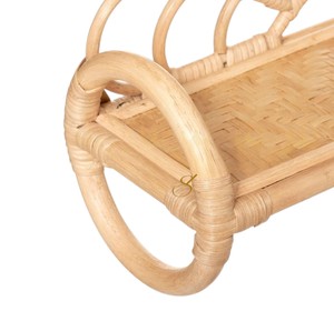 Étagère murale en rotin Sunrise pour chambre d'enfant, étagère flottante en osier tressé arc-en-ciel, rangement pour jouets, présentoir mural - Product Image 3