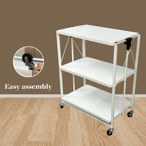 Chariot pliable multifonction à trois couches avec roulettes - Product Image 3