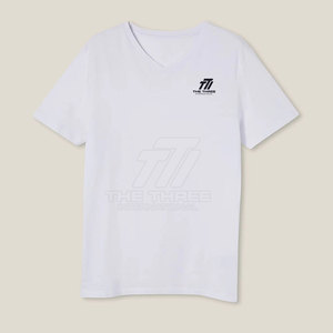 เสื้อยืดคอกว้างผู้ชาย แขนสั้น สีตามสั่ง ผ้าฝ้าย 100% ระบายอากาศ แห้งเร็ว ทรงหลวม ใส่สบายสำหรับฤดูร้อน - Product Image 4