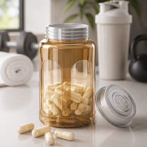 Frasco de PET Blanco Personalizado de 120 ml para Medicamentos y Suplementos con Tapa Plateada CRC para Cápsulas y Gomitas, Fabricante de Vietnam - Product Image 5