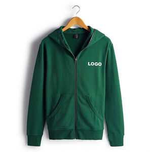 Sudaderas con capucha para hombre 100% algodón, sudadera con cremallera completa, sudadera de forro polar de talla grande, sudaderas con capucha básicas para hombre, mezcla de algodón. - Product Image 4