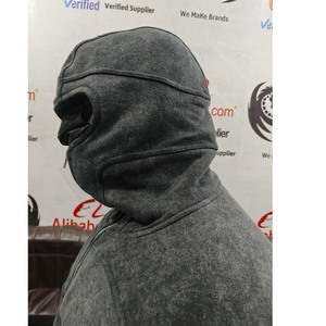 Custom Half Zip Balaclava Mask Hoodie Heavyweight <b>Vintage</b> Wash Streetwear Wholesale Balaclava Hooded <b>Sweatshirt</b> Custom Logo - Product Image 1