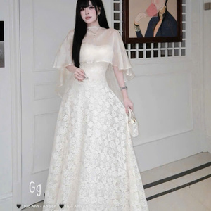 Robe longue élégante et décontractée pour femme, unie, lavable, confortable, taille naturelle, pour polo en soie à manches courtes - Product Image 3