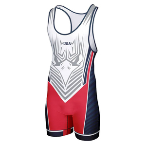 New USA Design Wrestling <b>Singlets</b> Men Power Lift <b>Weightlifting</b> <b>Singlets</b> Uniform Wrestling Suits <b>Singlets</b> - Product Image 5