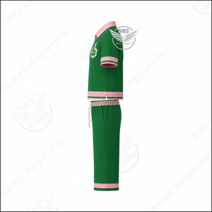 Vestido Largo Personalizado de Diseño Nuevo para Mujer, Color Rosa y Verde, Estilo HBCU, Primavera-Verano, Ecológico, Cintura Natural, Bambú/Algodón, Antiarrugas - Product Image 3