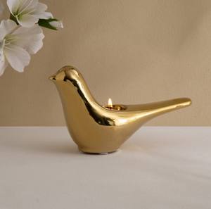 Portavelas de Lujo Sparrow Golden Bird, Ecológico, Duradero, Hecho a Mano, de Latón, Decoración para el Hogar, Mesa, Pascua, Navidad - Product Image 1