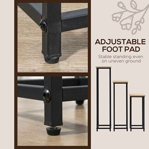 Set di 3 Supporti per Piante da Interno ed Esterno, Scaffale Angolare per Vasi, Espositore da Tavolo, Arredamento per Casa, Patio e Giardino - Product Image 6