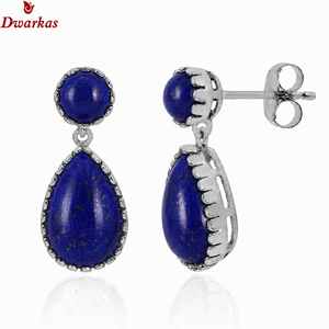 Elegant custom <b>earrings</b> 925 sterling <b>silver</b> lapis lazuli gemstone <b>drop</b> <b>earring</b> for wedding engagement gift <b>earrings</b> - Product Image 1