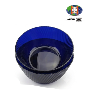 Bol à salade LONGNEW PGT écologique à ondulations françaises |   Bol de service réutilisable en plastique PET rouge/jaune/bleu, taille personnalisée - Product Image 3