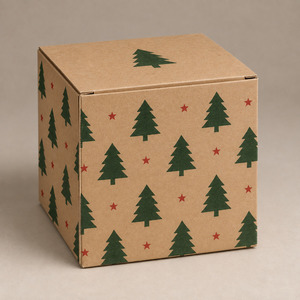 <b>Christmas</b> Kraft <b>Gift</b> <b>Box</b> Foldable Paper Packaging <b>Box</b> Tree Pattern for Holiday <b>Gift</b> and Craft - Product Image 6