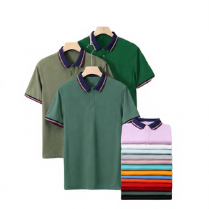 เสื้อโปโลแขนสั้นผู้ชาย ผ้าฝ้าย สีพื้น ลำลอง ระบายอากาศได้ดี ทรงปกติ ดีไซน์ติดกระดุม - Product Image 4