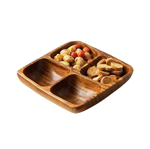Plateau de service en bois de noyer naturel poli pour fruits secs, idéal pour les réunions de famille - Product Image 5