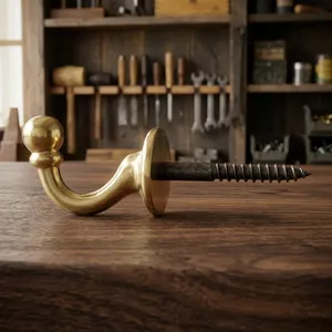 Good Quality Brass Curtain Hold Back Hook Wall Mounted Tie Back Holder For Bedroom And Living Room Available At Best Price - Product Image 1