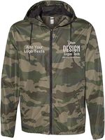 Vestes coupe-vent légères à capuche unisexes INK STITCH Exp54lwz avec broderie personnalisée sur le devant