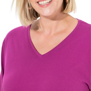 Camiseta Personalizada para Mujer, Talla Grande, 100% Algodón, Cuello en V, Secado Rápido, Suave, OEM, ODM, Venta al Por Mayor, Corte Holgado - Product Image 3