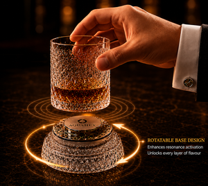 AquaHex <b>Crystal</b> <b>Decanter</b> with Stainless Steel Stopper Classic Old Fashioned Glass Design for Whisky Serving - Product Image 3