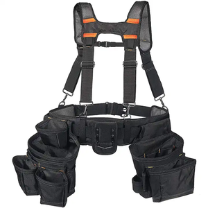 <b>Leather</b> Carpenter & Electrician <b>Tool</b> Belt Set - Multi-Pocket Pouch, Bag & Holder - Product Image 3