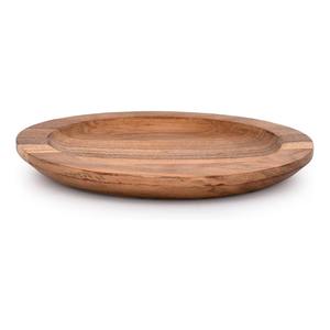 Ensemble de 4 assiettes rondes en bois d'acacia, idéales pour les centres de table, parfaites pour les réunions de famille et le service de salades - Product Image 5