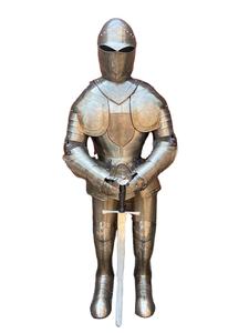 Traje de caballero antiguo medieval libre de óxido y polvo de acero inoxidable de alta calidad con base de madera - Product Image 2