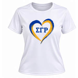 T-shirt d'entraînement personnalisé pour femme Sigma Gamma Rho, col rond, lettres grecques, sororité, athlétique, fitness, manches courtes, haut d'entraînement, vente en gros - Product Image 1