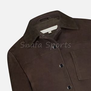 Camisa de Manga Larga para Hombre, Talla Adulto, de Alta Calidad, Transpirable, Suave al Tacto, de Cuero de Gamuza, con Bolsillos Delanteros, Estilo Urbano, Formal - Product Image 3