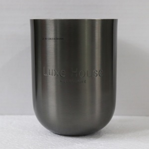 Luxury Customized Logo <b>Candle</b> Jars Stainless Steel Premium Black <b>Candle</b> Containers with Lids Metal <b>Candle</b> Jars for <b>Candle</b> Making - Product Image 6