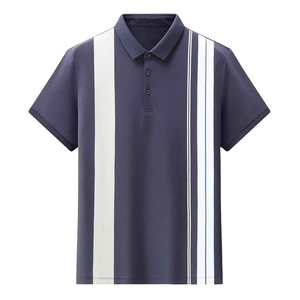 Nueva tela suave ideal para viajes, vacaciones, comodidad, ejercicios ligeros, estilo casual, elástica, camisa polo para hombre. - Product Image 1