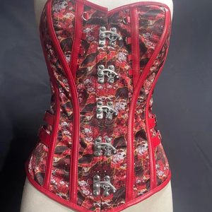 เสื้อครอเซ็ทวินเทจสำหรับผู้หญิง เซ็กซี่ กระชับสัดส่วน ระบายอากาศได้ดี ครอเซ็ทหนังทันสมัยสำหรับสาวพลัสไซส์ - Product Image 1