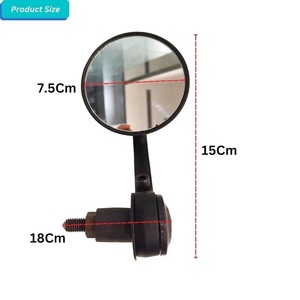 Best Selling <b>Round</b> Handlebar End <b>Mirror</b> for Old Classic Bullet 350 500cc Motorcycle Replacement Accessories Available For Sale - Product Image 1