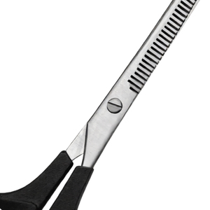 Ciseaux à effiler double face 7,5 pouces, manche noir, acier inoxydable, qualité supérieure, pour texturisation des cheveux - Product Image 6