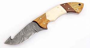 Handcrafted Patterned Steel Ornate Utility <b>Craft</b> <b>Tool</b> Segmented Bone Wood Handle Executive Display Piece - Product Image 6