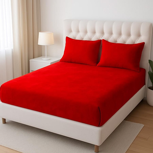 Parure de lit en coton de couleur unie personnalisée, vente chaude, 4 pièces, 100% coton, luxe, double - Product Image 1