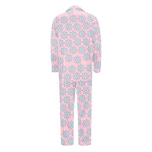 Ventes Flash : Pyjama Homme Grande Taille Imprimé à Manches Longues, Écologique, Séchage Rapide, Respirant, 100% Soie de Mûrier pour Été et Automne - Product Image 2
