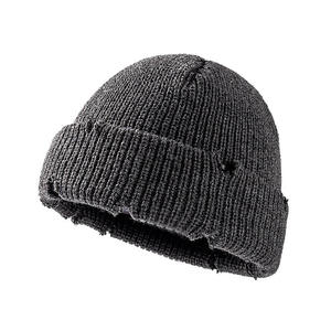 Wholesale Custom Knit Beanie <b>Hat</b> Soft Warm Acrylic Winter Skull <b>Cap</b> Unisex OEM Ribbed Stretch Fashion Supplier USA - Product Image 5