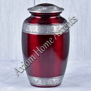 Sophisticated Aluminum Cremation Urn With <b>Beautiful</b> Handcrafted Patterns Memorial Keepsake by Axiom Home Accents - Product Image 3