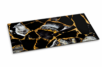 Carreaux de sol en porcelaine effet marbre noir brillant avec veines dorées, décoration intérieure, carreaux de sol en porcelaine 1200 x 600, carreaux pleine masse.