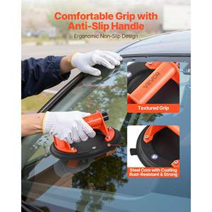 Ventosa de Vacío para Vidrio de 8 Pulgadas con Mango de ABS, Capacidad Máxima de Elevación de 400 Libras, Herramienta de Ventosa para Azulejos, Ventanas Grandes, 1 Unidad - Product Image 5