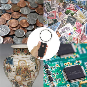 2-in-1 Professional LED Desktop & Handheld Magnifier - 10X/25X Dual Lens with UV Light & <b>Scale</b> Base for <b>Precision</b> Work - Product Image 2