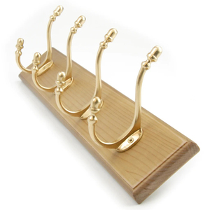 Classic Brass Wall <b>Hook</b> Single Coat Hanger Rust Resistant Metal <b>Hook</b> <b>for</b> Clothing Storage Installation with Drill - Product Image 4