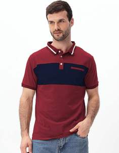 Camisetas Polo para Hombre, Manga Corta/Larga, Estilo Casual, Color Block, Cuello en Contraste, Algodón - Product Image 1