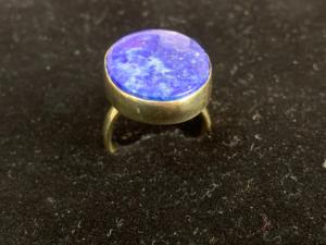 <b>lapis</b> <b>lazuli</b> Gemstone <b>Ring</b> for Women Classic Eternity Natural Stone A high Quality Handmade Gold Platet Wholesale Jewelry - Product Image 3