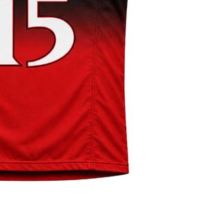 Camiseta de Fútbol Americano Negra y Roja Personalizada, Camiseta de Fútbol de Equipo, Ropa Deportiva Transpirable de Secado Rápido, Fábrica OEM - Product Image 2