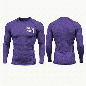 Camisetas de Compresión de Manga Larga con Logotipo Personalizado, Transpirables, Antibacterianas, de Secado Rápido, con Material de Spandex/Poliéster - Product Image 1